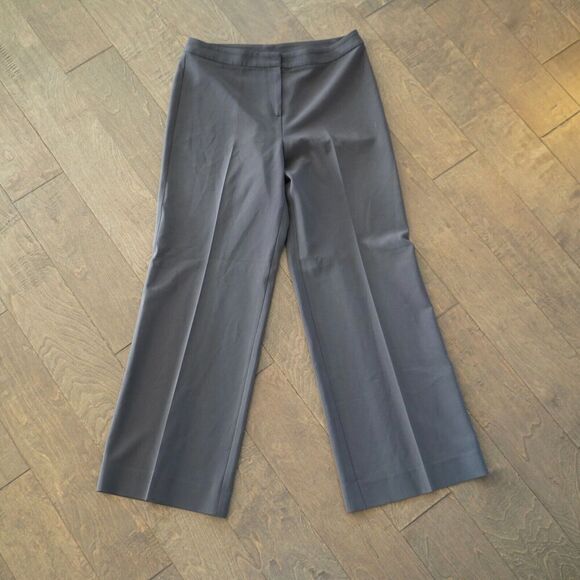 St. John Pants Womens 8 Dark Green Wide Leg Trouser Pockets Stretch Designer‎ - Picture 1 of 7
